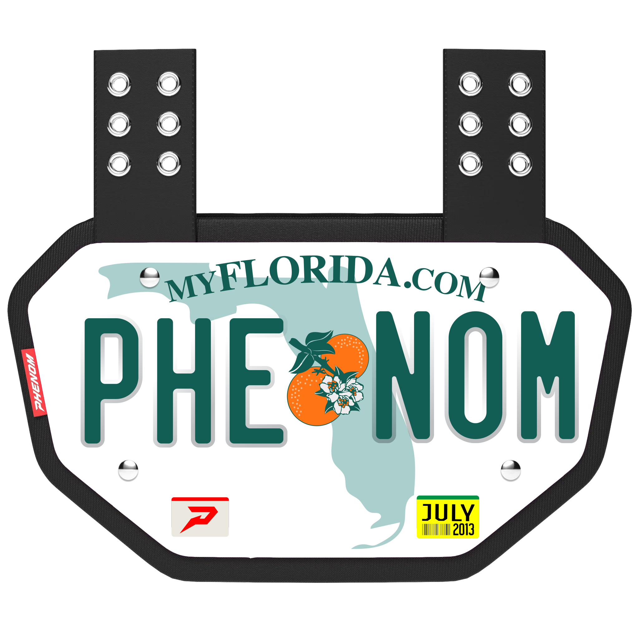 Phenom Elite Football Back Plate - Florida