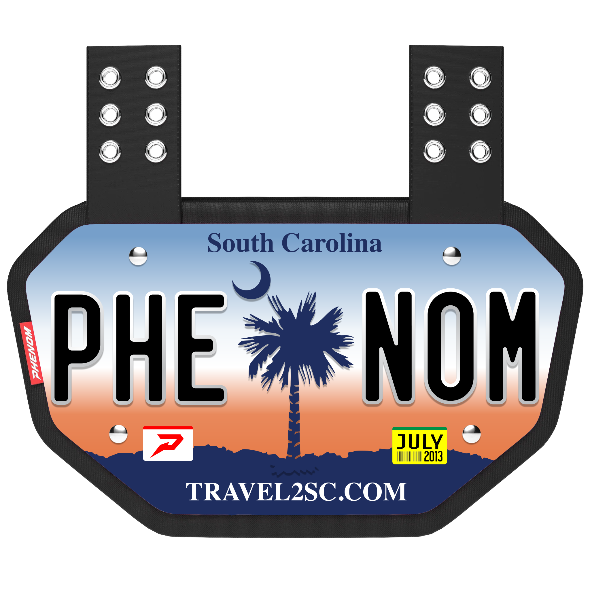 Phenom Elite Football Back Plate - South Carolina