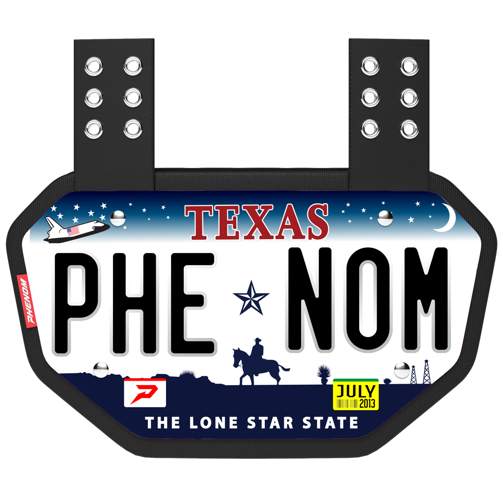 Phenom Elite Football Back Plate - Texas
