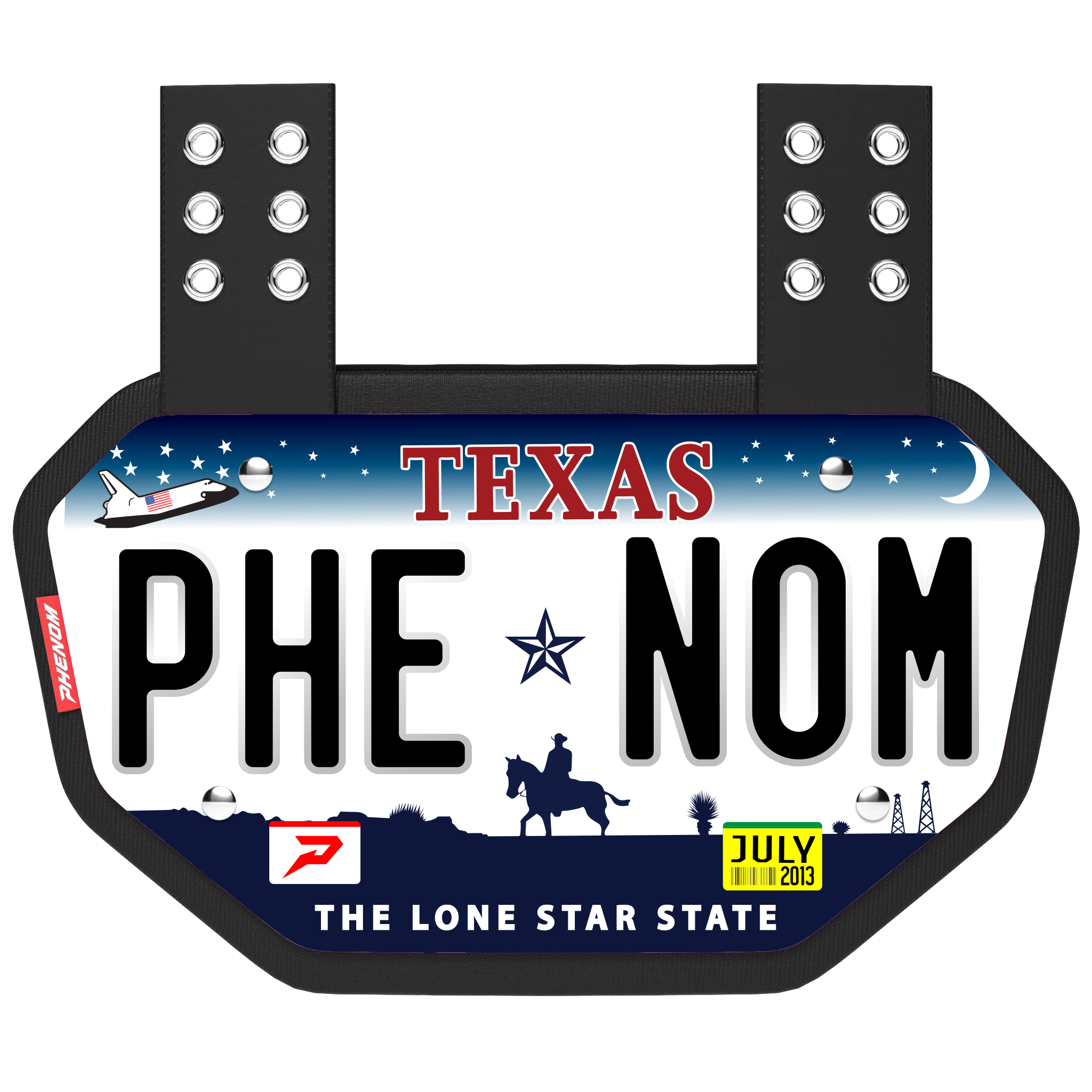 Phenom Elite Football Back Plate - Texas