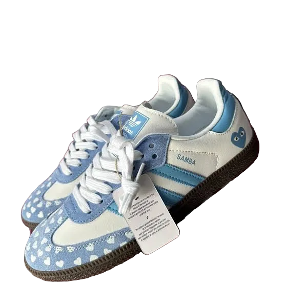Samba *LightBlue* CDG Heart Edition Sneakers (Copy)