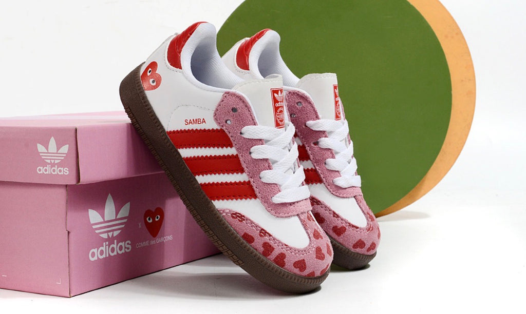 (KIDS) Adidas Samba CDG Heart Edition Sneakers