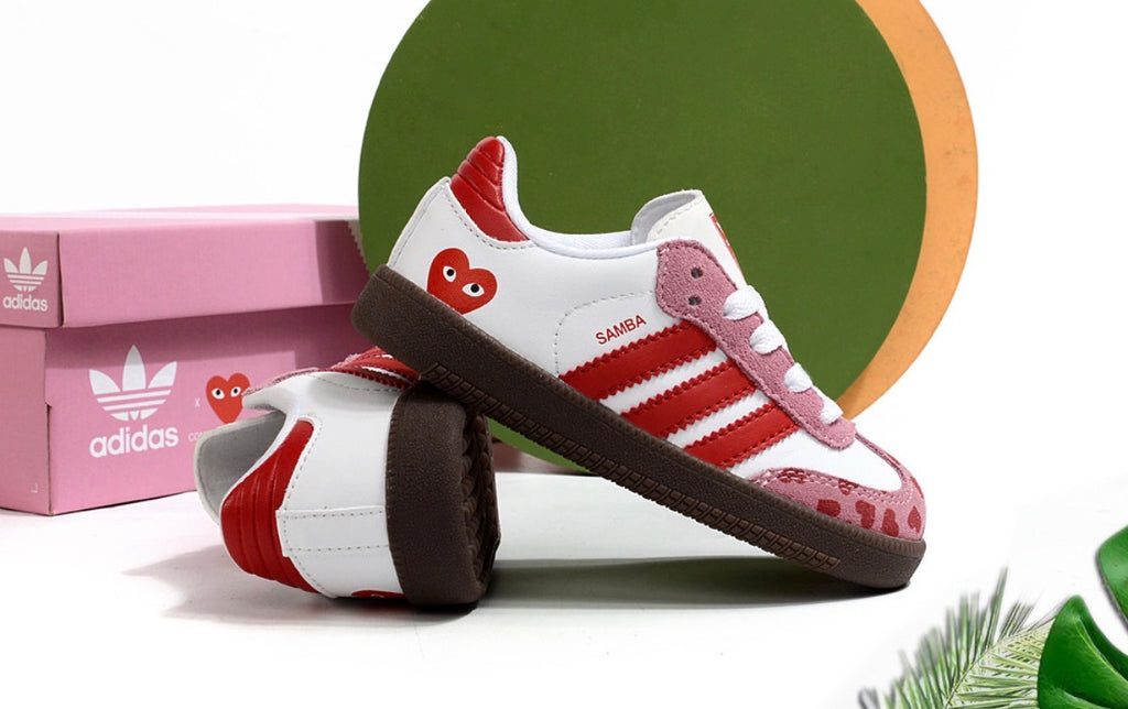 (KIDS) Adidas Samba CDG Heart Edition Sneakers