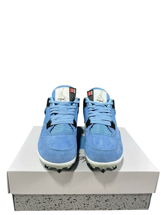 Mens Custom Air Jordan 4 University Blue Football Cleats