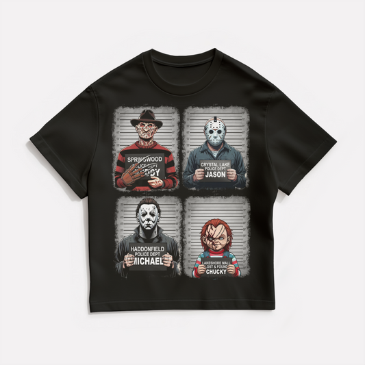Horror Legends Mugshot Graphic Tee