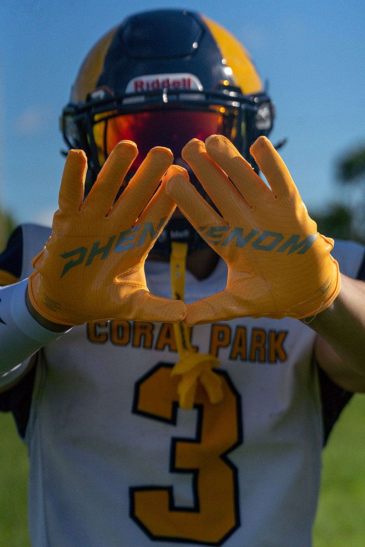 Phenom Elite VPS5 Youth Football Gloves - Team Colors