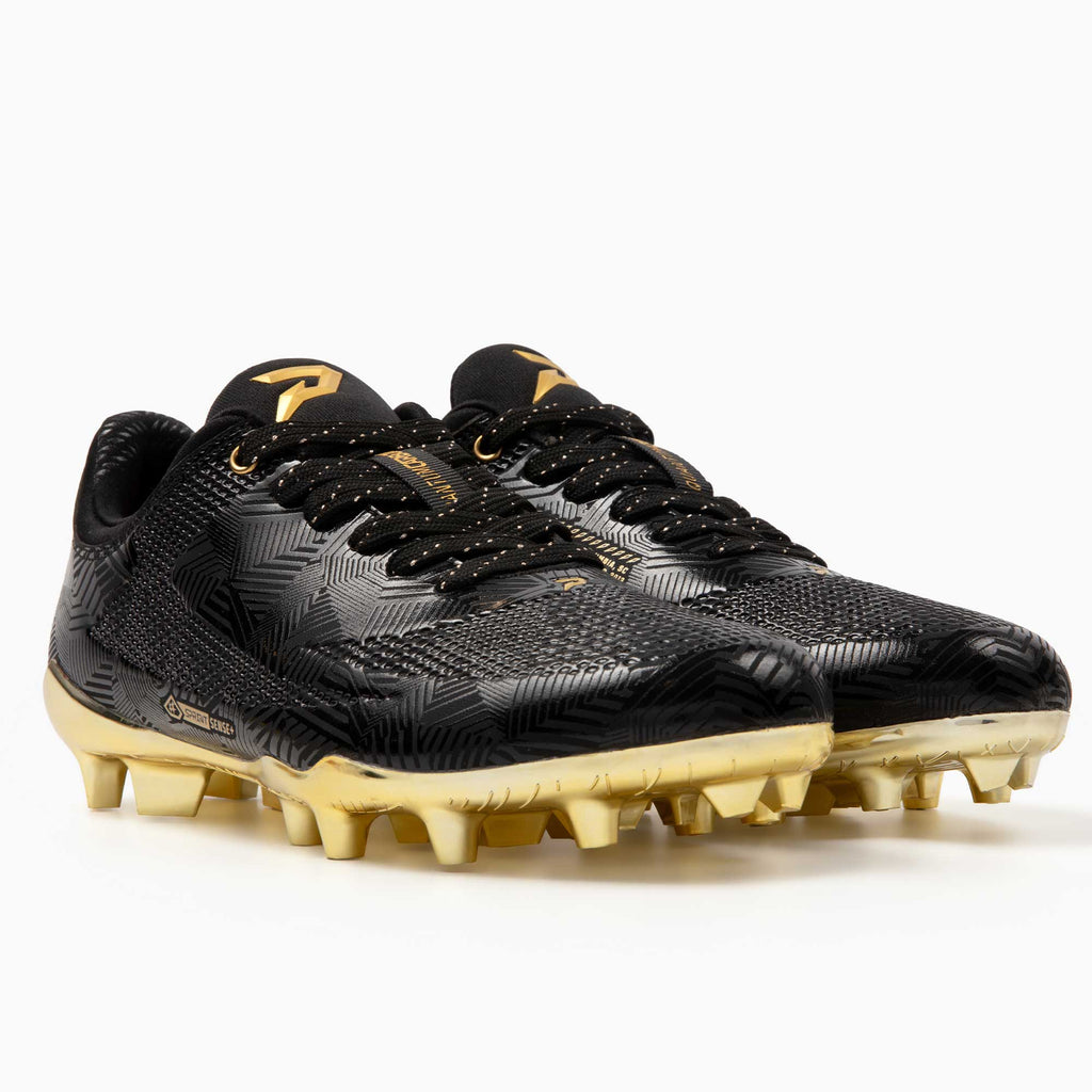 Phenom Elite Quantum Carbon Football Cleats – Gold Rush (Black & Gold)
