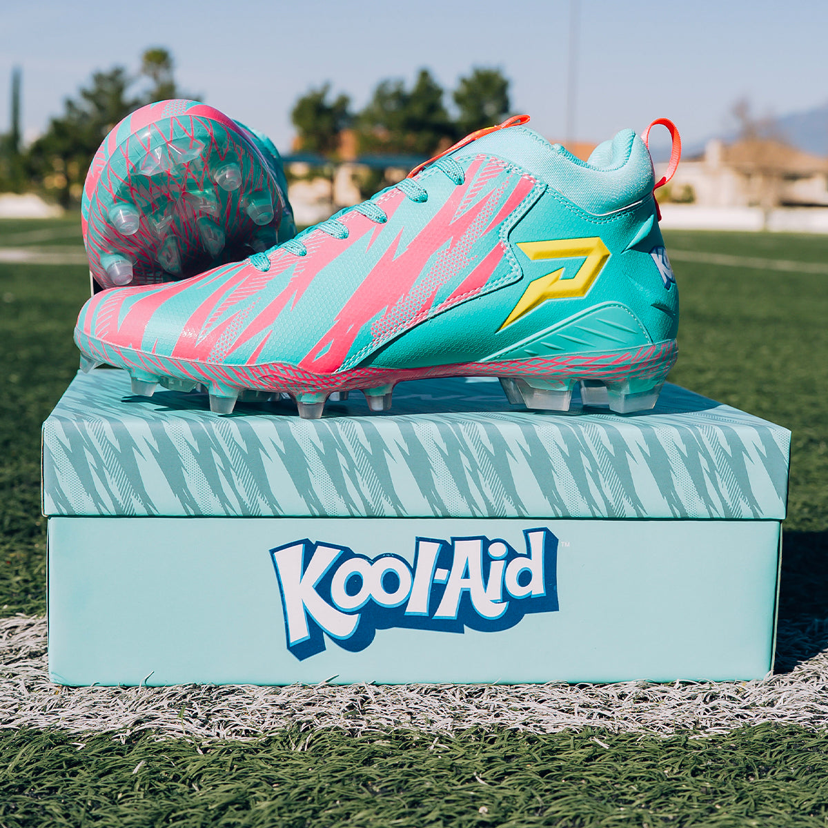 Kool-Aid 'Sharkleberry Fin' Football Cleats - Quantum Speed by Phenom Elite