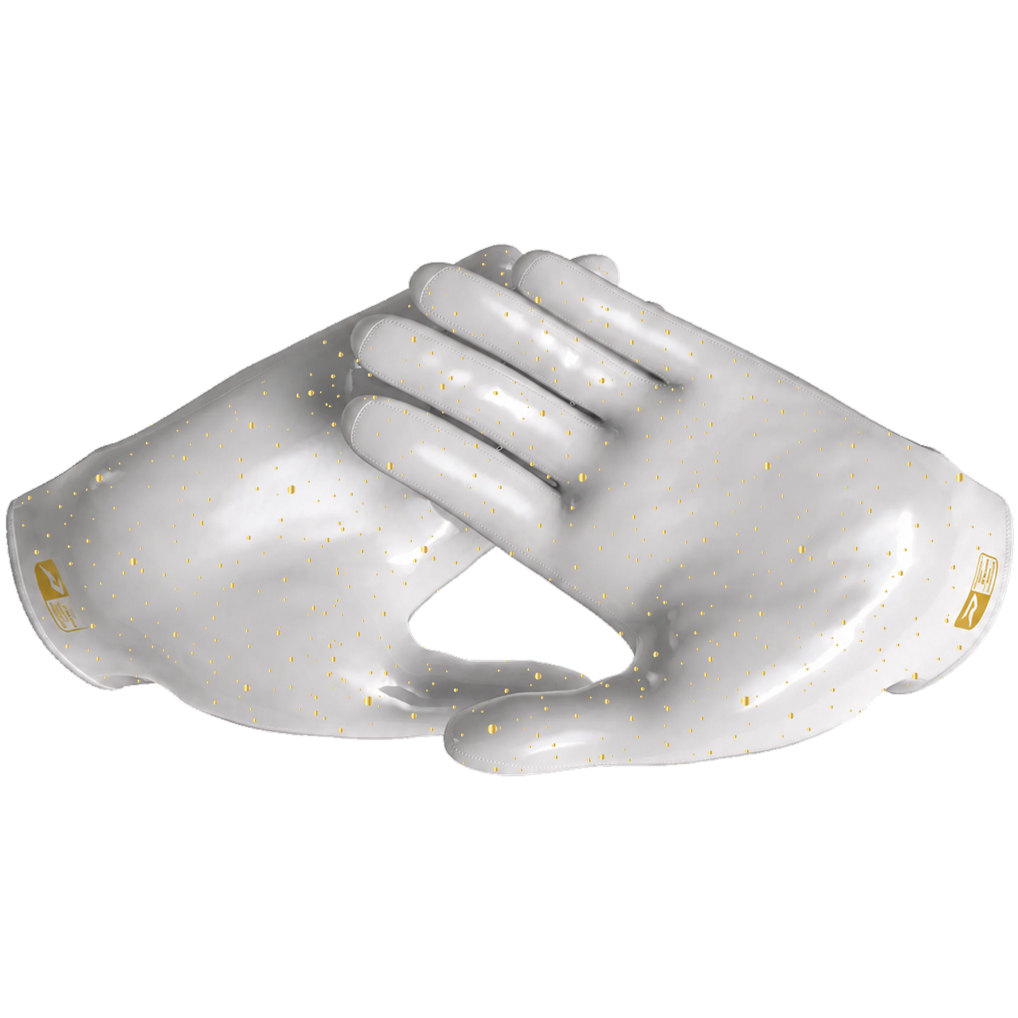 Phenom Elite Quantum Fierce Youth & Adult Padded Football Gloves - Gold Rush White