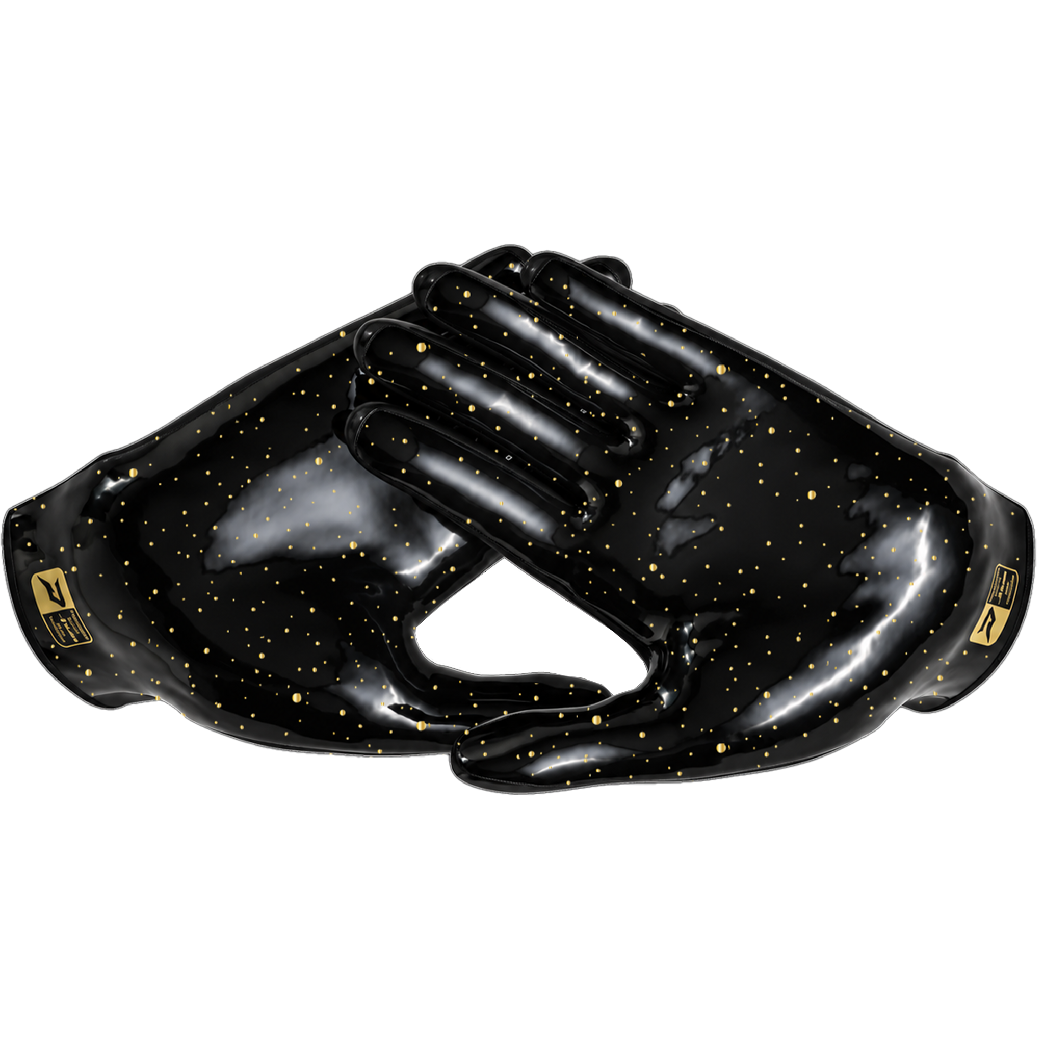 Phenom Elite Quantum Fierce Youth & Adult Padded Football Gloves - Gold Rush Black