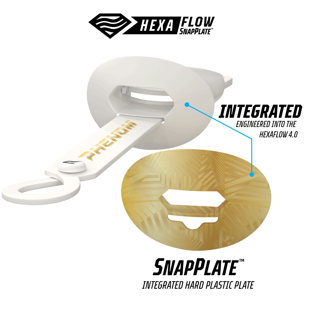 HexaFlow 4.0 SnapPlate™ Mouthguard - White Gold Rush