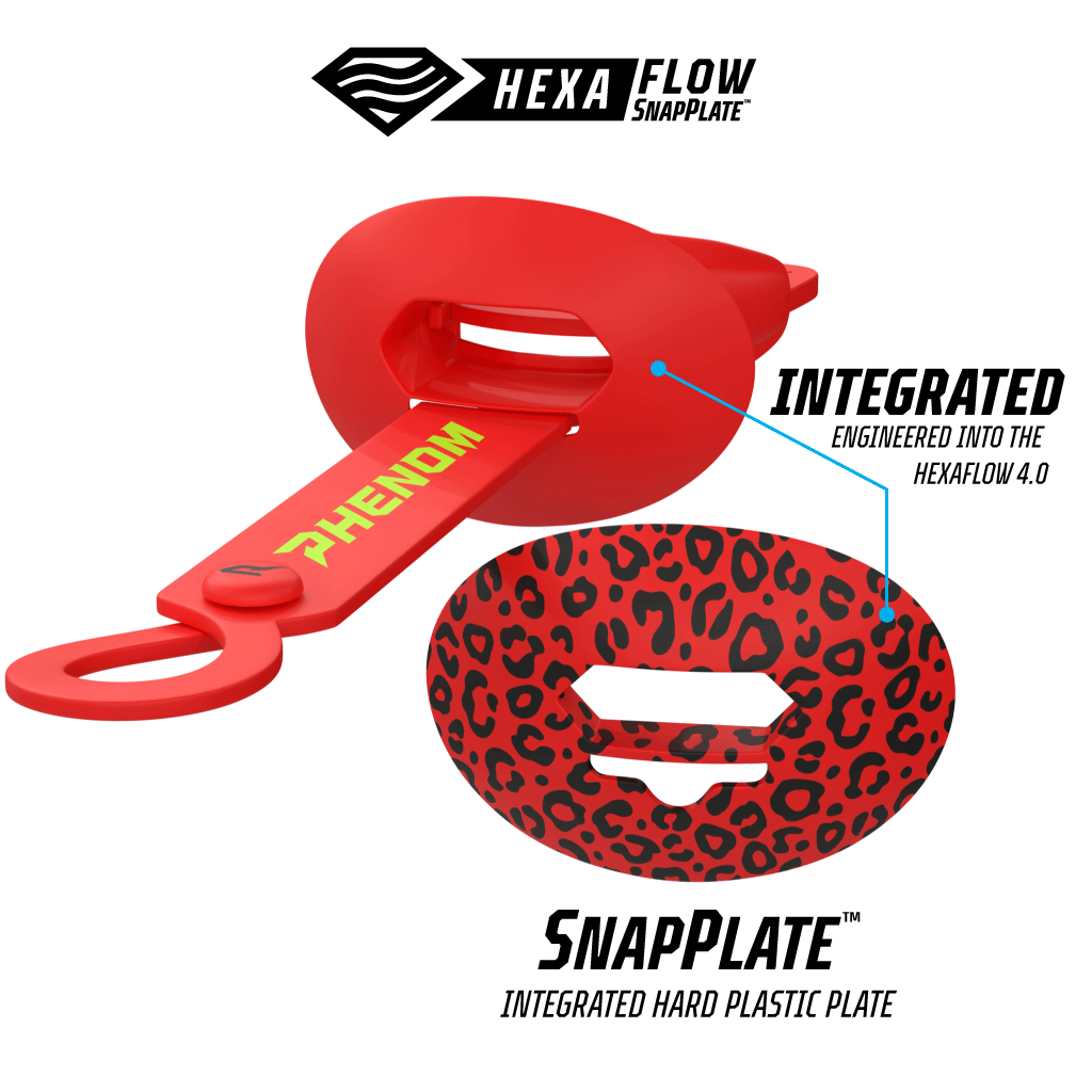 HexaFlow 4.0 SnapPlate™ Mouthguard - Red Leopard